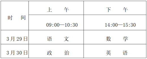 江西省2025年普通高校体育单招文化考试考生须知