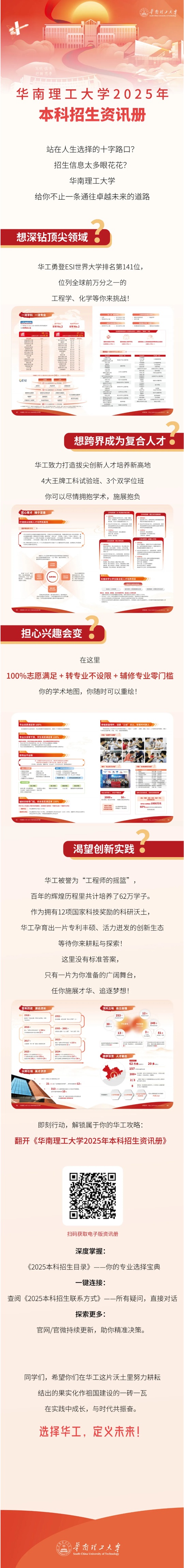 华南理工大学2025年本科招生资讯册