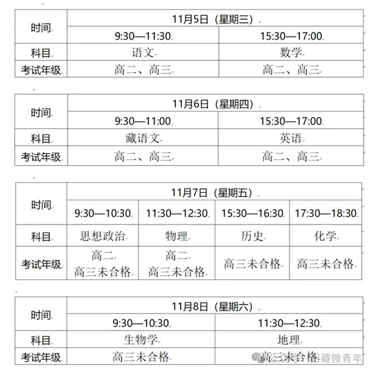 9月15日!西藏2025年11月高中学考合格性考试启动报名