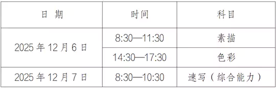 安徽省2026年普通高校招生艺术专业统一考试(美术与设计类、书法类)温馨提示