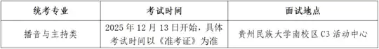 贵州省2026年普通高校招生播音与主持类专业省级统考贵州民族大学考点指南